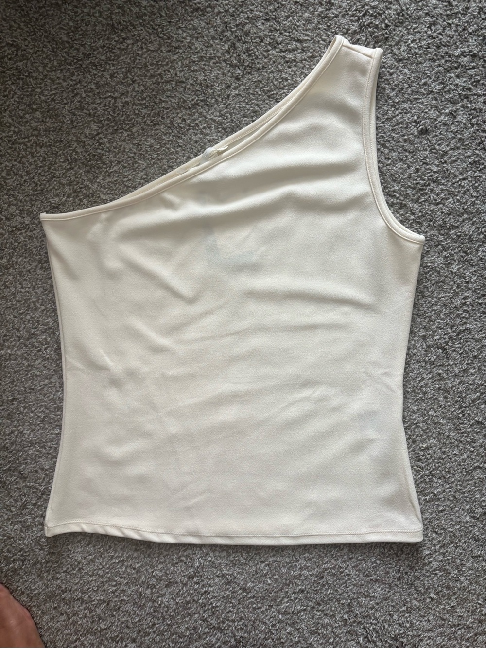 One-Shoulder Cream Women’s Off the Shoulder Top